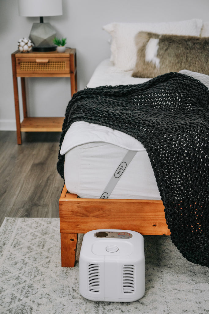The Cube, a bed cooling system by a bed
